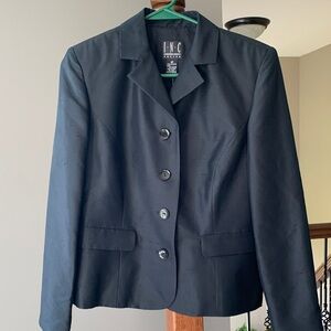 INC International Concepts Black Silk Blazer Size 6P